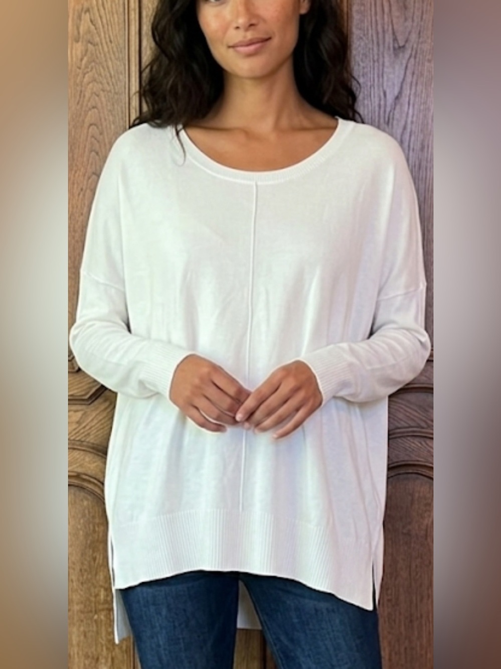 Dreamers Boat Neck Ivory Top